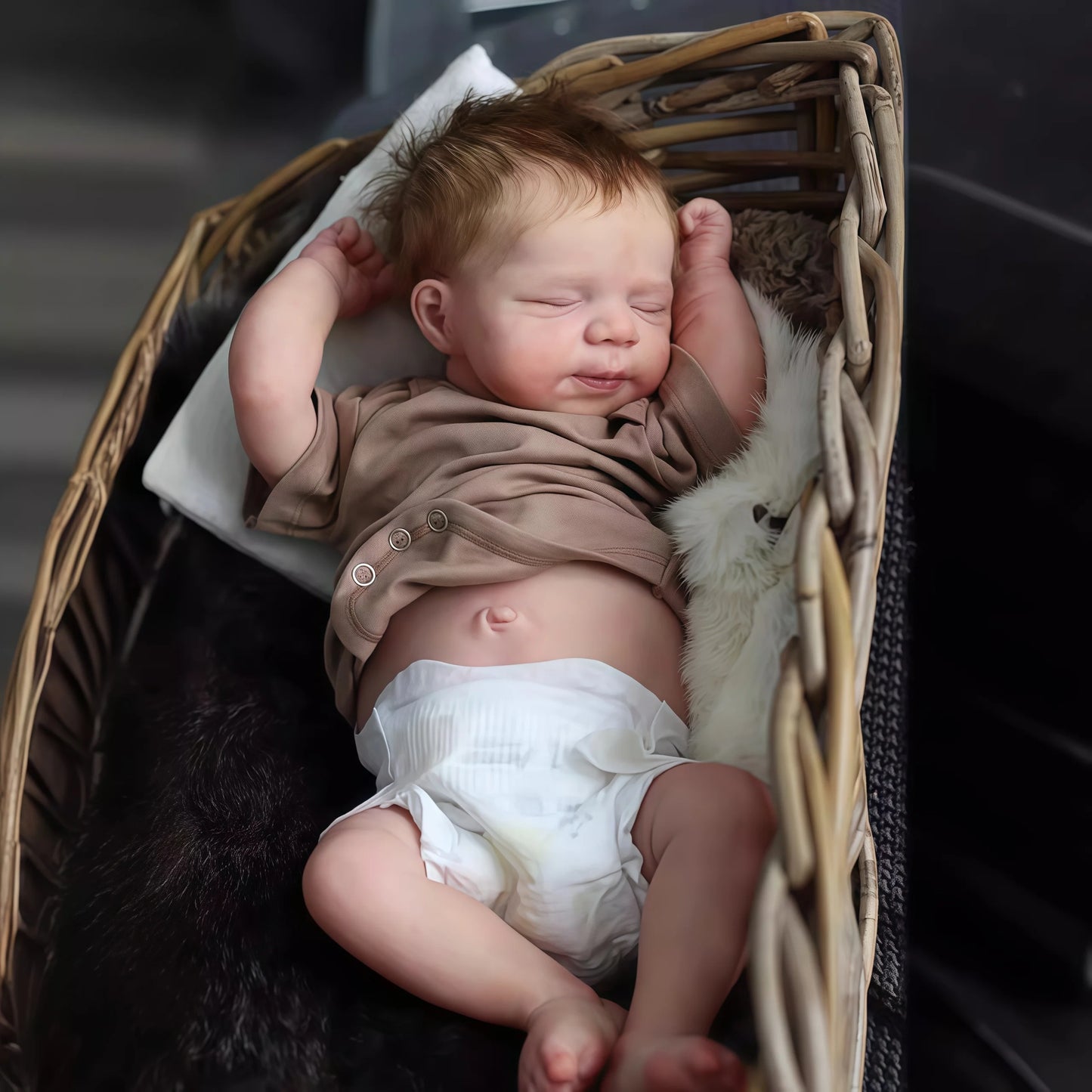 Risbecko 48cm Reborn Doll Baby Full Silicone Vinyl Girl Body -19 inch 3D Painted Skin Realistic Touch Doll Toy Christmas Gift