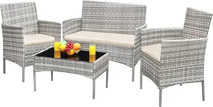 BestsellerBestsellerBestsellerpatio furniture 4 pieces conversation sets outdoor wickerr rattan chairs garden backyard balcony p