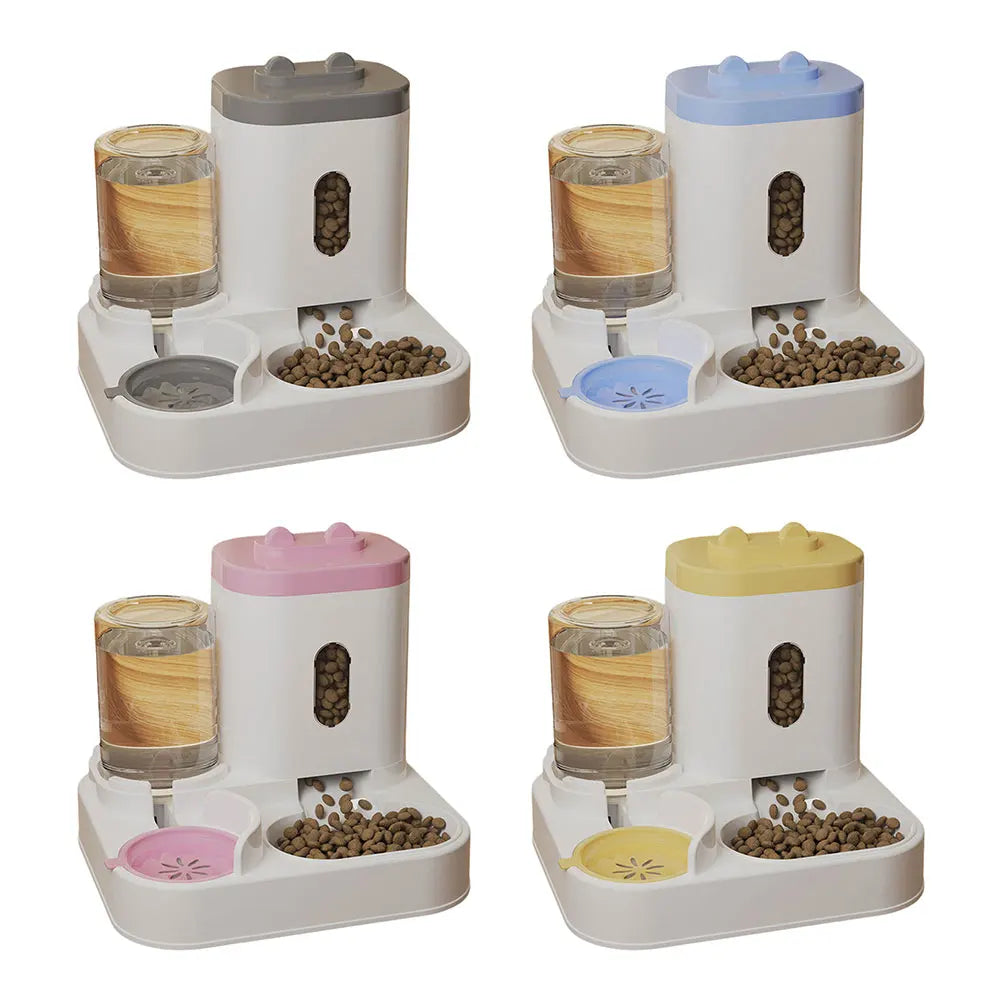 2 in 1 Automatic Gravity Pet Feeder Cat Food Feeder and Water Dispenser for Cats Feeding&Watering Supplies Pet Accessories