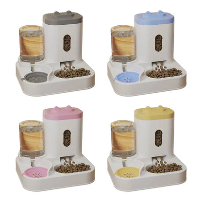 2 in 1 Automatic Gravity Pet Feeder Cat Food Feeder and Water Dispenser for Cats Feeding&Watering Supplies Pet Accessories