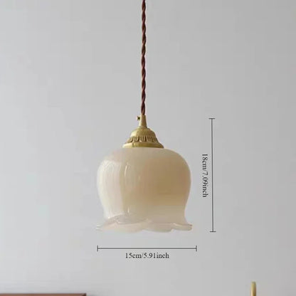 Vintage Flower chandeliers Cream Living Room Pendant Light Antique Homeowner Bedroom Lighting American Light Luxury Light lustre
