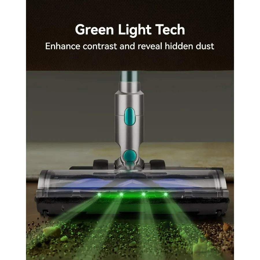 Cordless Vacuum Cleaner,600W/≥45Kpa Stick Vacuum with Touch Screen,Max 60 Mins Runtime,Wireless Vacuum Cleaners for Home, Anti-T