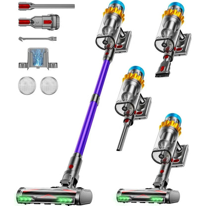 Cordless Vacuum Cleaner 60KPA 75Min 650W Motor Powerful Vacuum Cleaners for Home Self-Stand Cordless Stick Vacuum Rechargeable