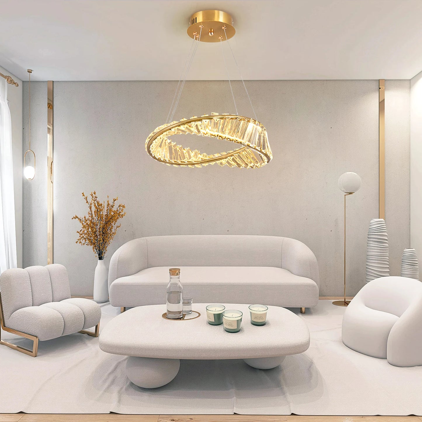 Gold Crystal Ceiling Chandelier Decoration Home Hanging Chandelier Living Room Led Ceiling Lamps Modern Lighting Pendants