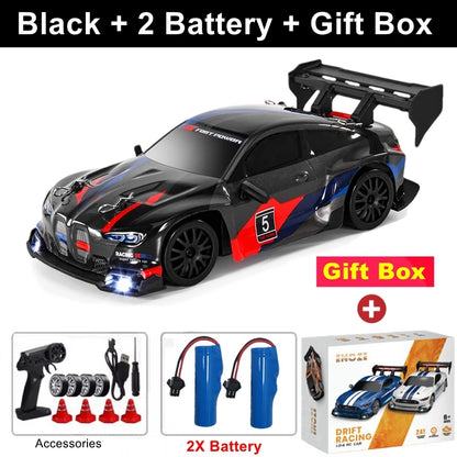 RC Drift Car 4WD Remote Control High Speed Racing Vehicle with LED Lights 2.4GHz Radio 4x4 Off-Road Truck Toy for Children Kids