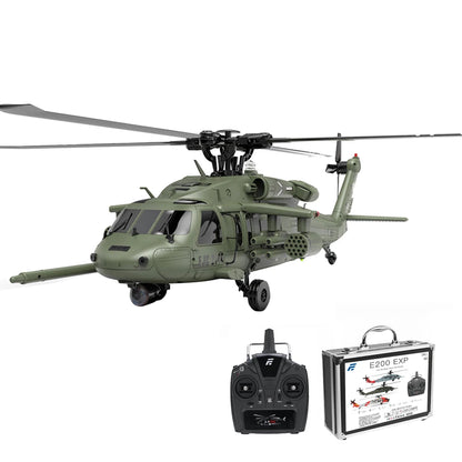 Eachine E200 EXP UH-60 SH-60 MH-60 2.4G 6CH 6-Axis Gyro Optical Flow Localization Dual Brushless Motor Flybarless RC Helicopter