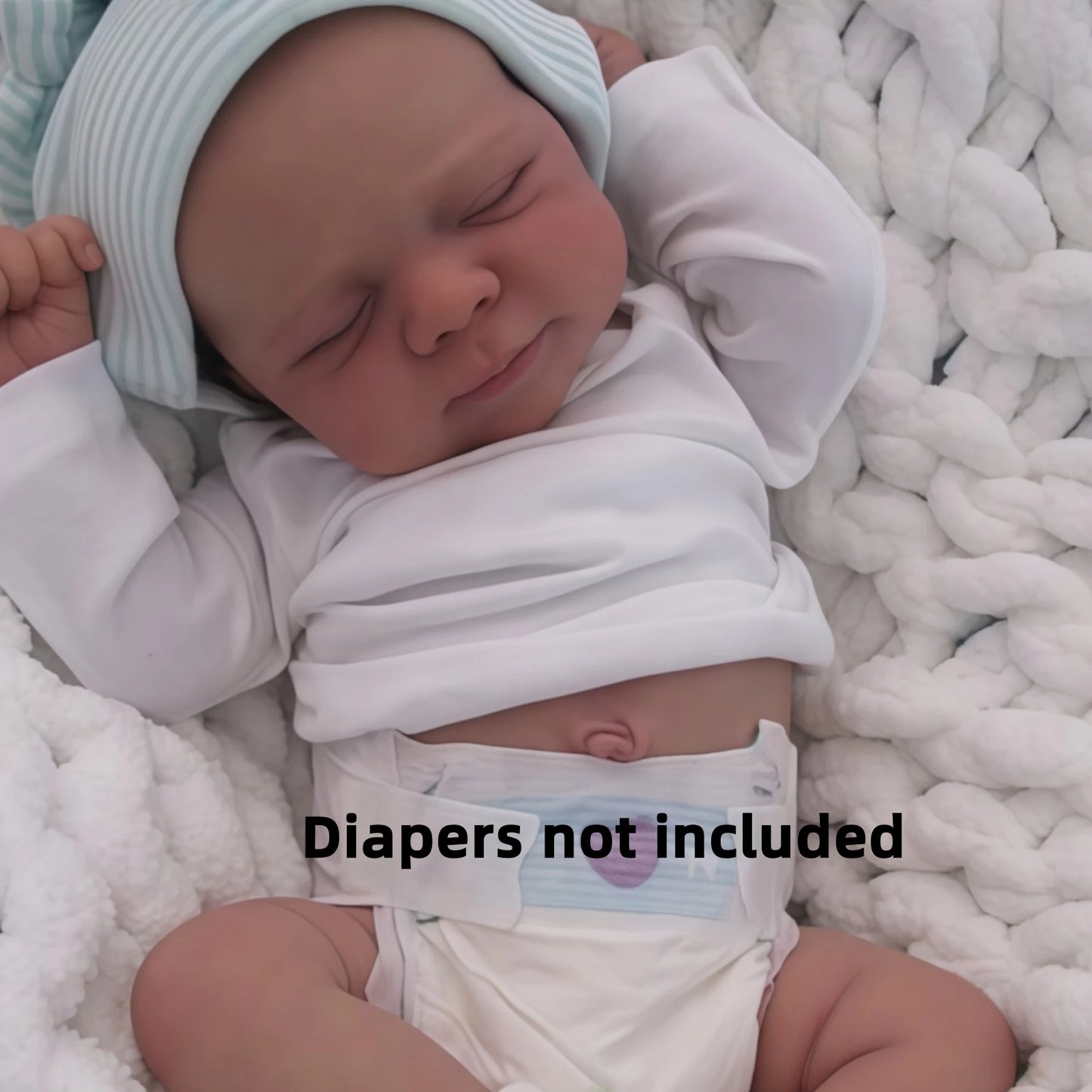 Risbecko 19 inch Already Painted Finished Reborn Baby Doll - Handmade Reborn Preemie Baby Newborn Kids Toy Gift Girl Dolls