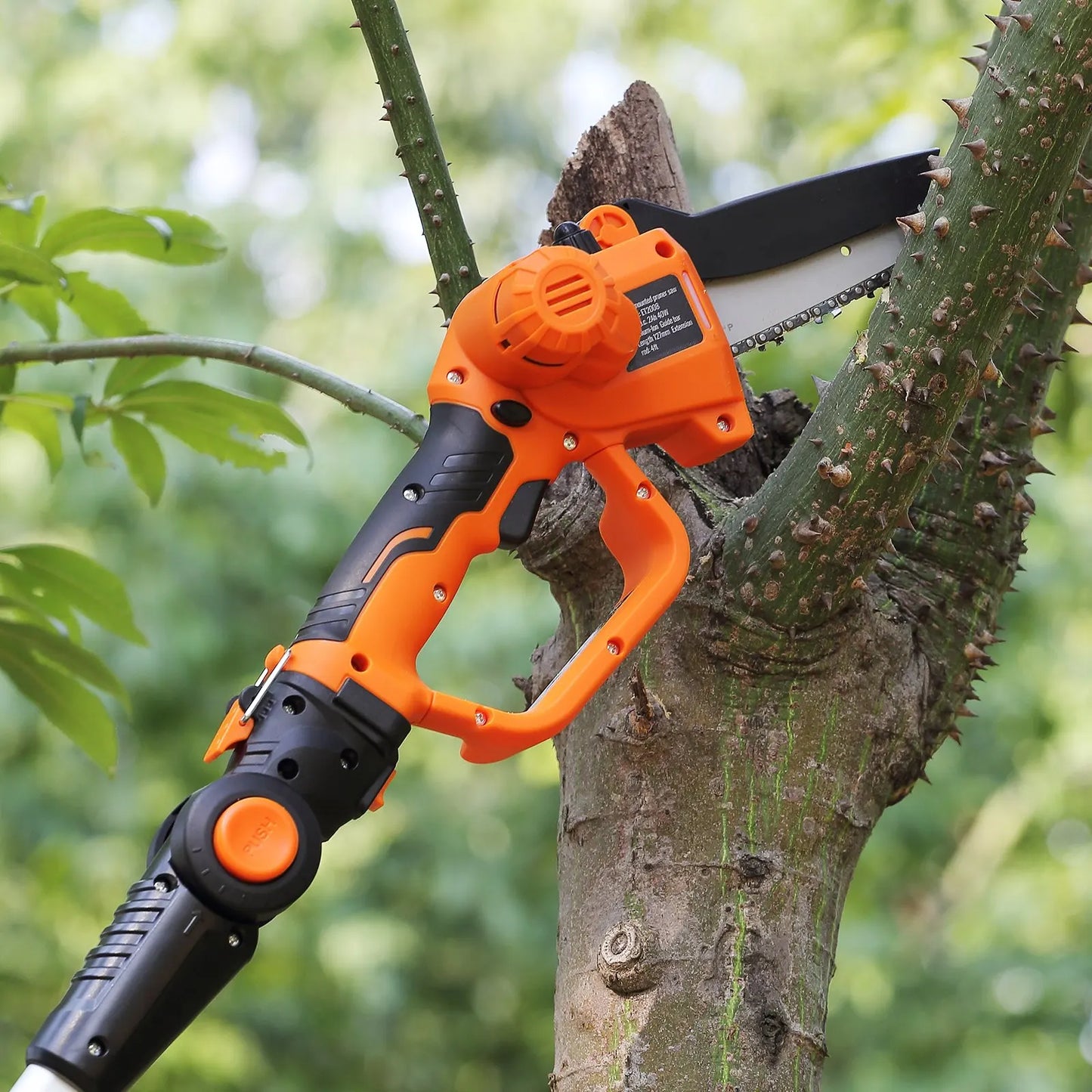 2-in-1 Cordless Pole Saw & Mini Chainsaw, 20V 4Ah Battery Pole Chainsaw, Cutting Capacity 8 Ft Reach Pole Saw For Branch