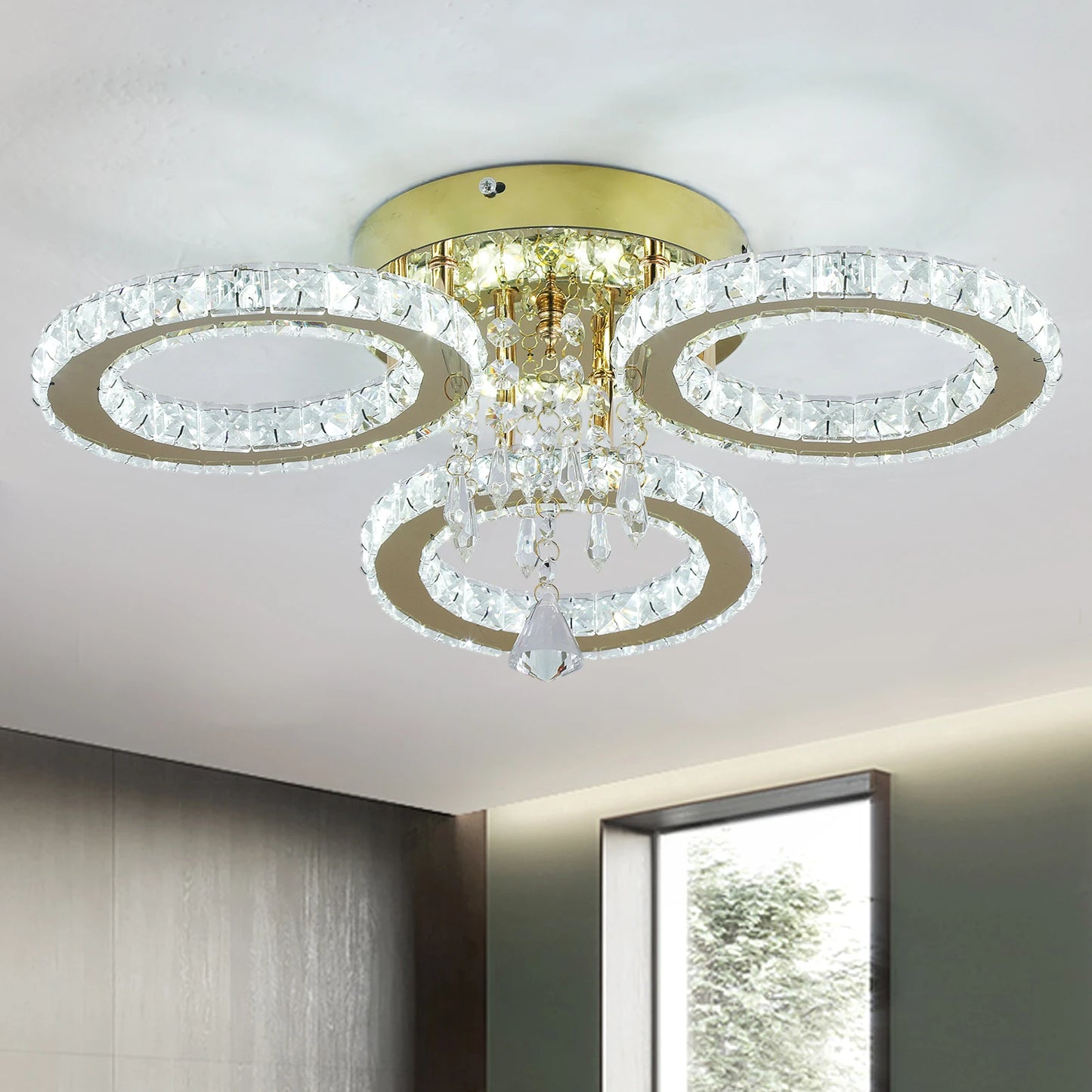 VETRULUS Led Ceiling Light Modern Home Decoration Crystal Chandelier Luxury Living Room Dining Gold Ceiling Lamp lighting
