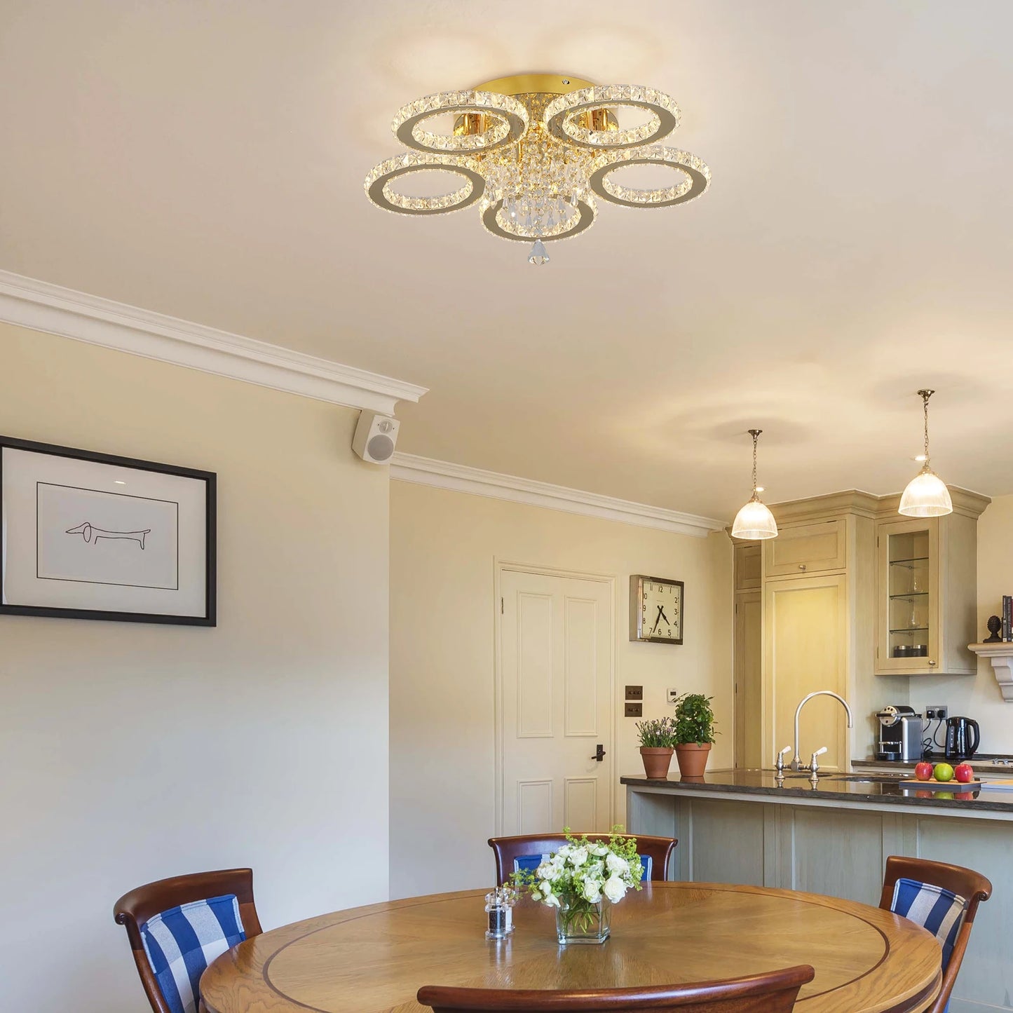 VETRULUS Led Ceiling Light Modern Home Decoration Crystal Chandelier Luxury Living Room Dining Gold Ceiling Lamp lighting