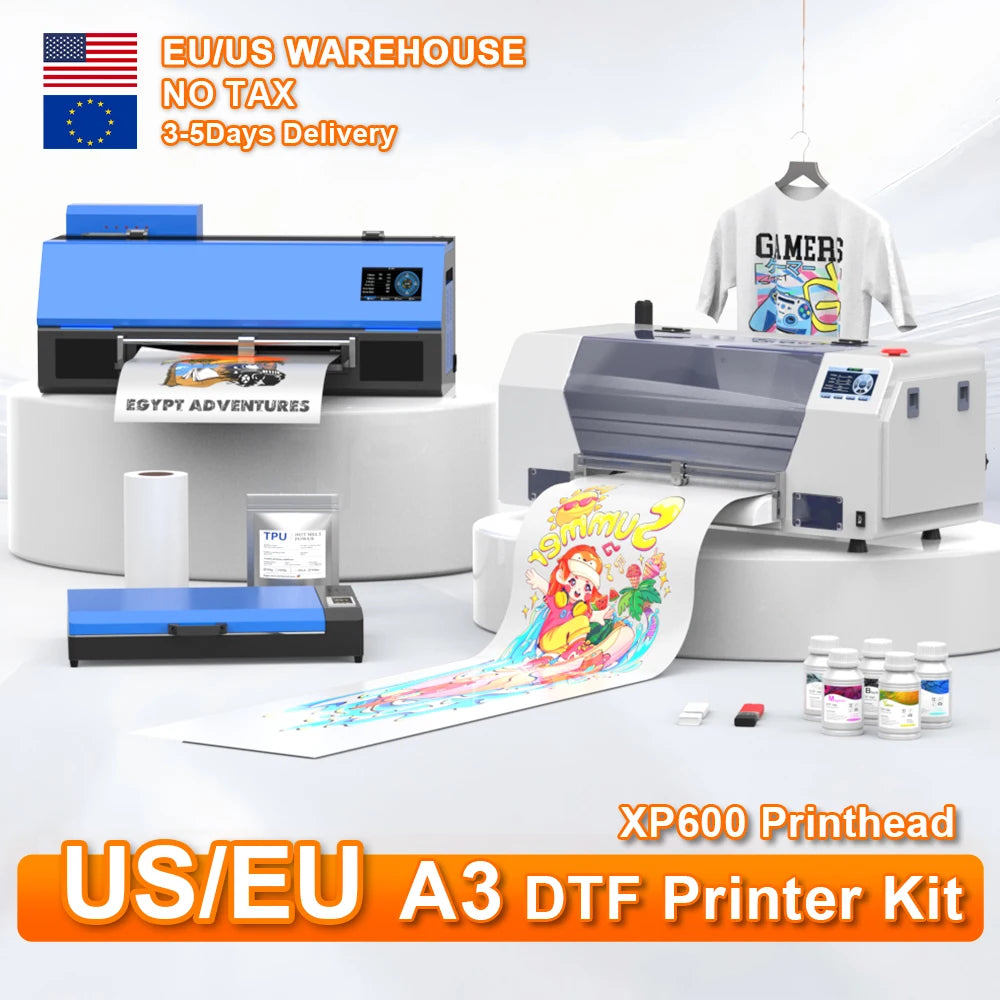 EU/US Stock A3 XP600 DTF Printer Printer Impresora A3 DTF Printer With OvenTransfer Printer Direct to Film Print T-Shirt Printer