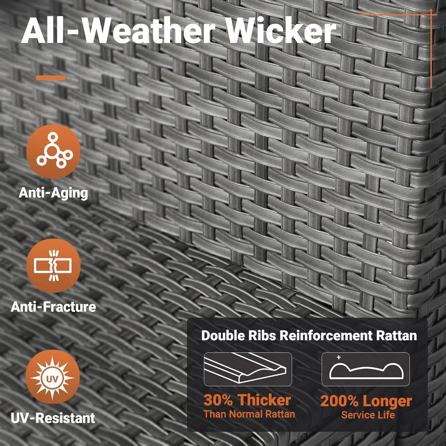 11 Piece Outdoor Patio Furniture Set with Fire Pit Table,Conversation Sectional Wicker Couch with Swivel Chairs,Modern Outside