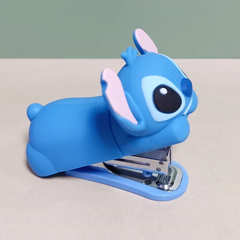 Sanrio Cartoon Stitch Style Stapler Silicone Figurine Desktop Nail Remover Children's Stapler Office Binding Student Supplies