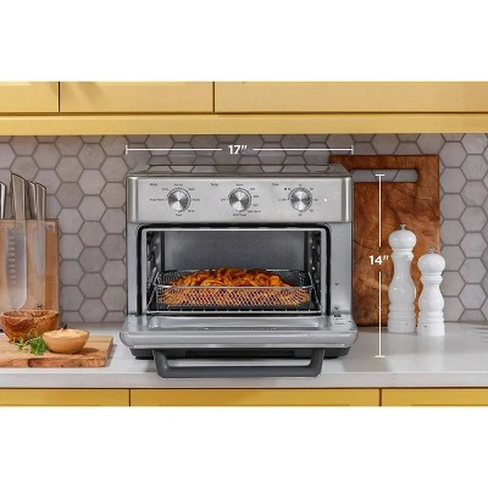 0.5qt 7-in-1 Toaster Oven Air Fryer Multifunction Stainless Steel Fast Preheat Quiet Operation Easy Clean Accessories Cooking
