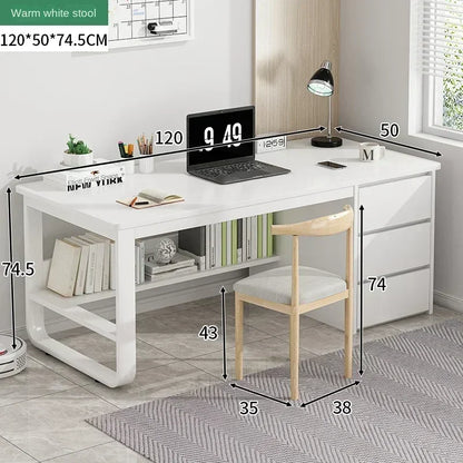 Drawers Study Office Desk Bedroom Student Setup Organizers European Computer Desk Floor Legs Mesa De Computador Modern Furniture
