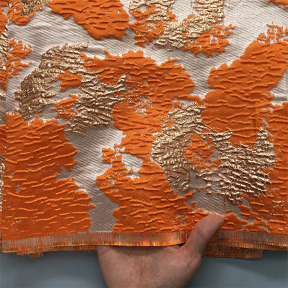 SJD LACE Nigerian Brocade Lace Fabric 2025 High Quality French Gilded Jacquard Lace Damask Dress For Women Wedding Party Sew4096