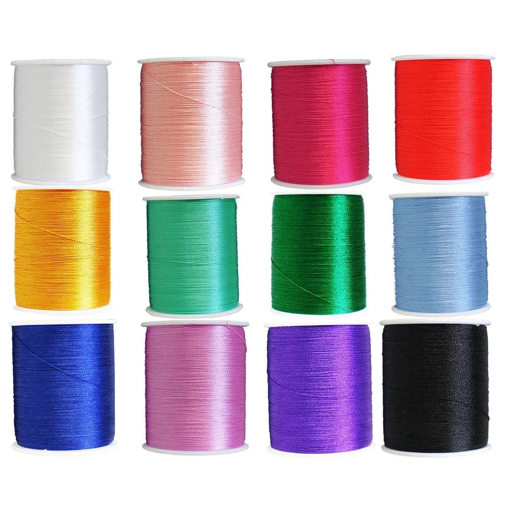 100 Polyester Embroidery Thread Assorted Colors 300 Yd Spools 12 Ct Durable Quality Machine Hand Sewing Projects