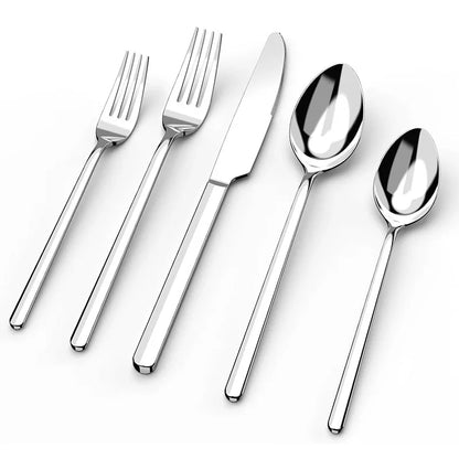 5PCS premium quality 420 and 18-10 Stainless steel Dinnerware Set cutlery set steak knife and fork dessert fork and spoon