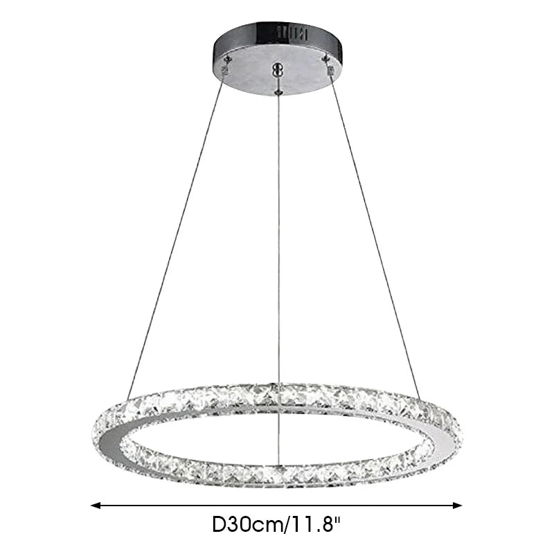 Modern Heart Crystal Chandelier Pendant Lighting Home Decor Led Ceiling Lamp Fixtures For Dining Room Lustres Hanging Lighting