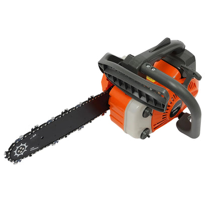 12in Top Handle Chainsaw, 2-Stroke 25.4CC Gasoline Powered Chain Saw for Tree Pruning