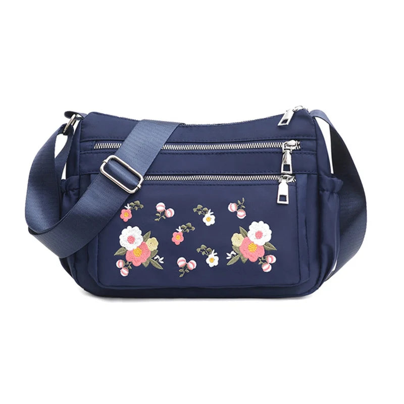 New Arrival Casual Waterproof Oxford Shoulder Bags For Women Mother Crossbody Embroidered Handbag Purse Female Messenger Bag