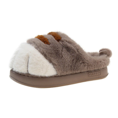 3D Cat Paw Slippers Warm Slip-on House Shoes Comfortable Furry Paw Couple Slippers Cute Paw Slippers for Autumn Winter for Home
