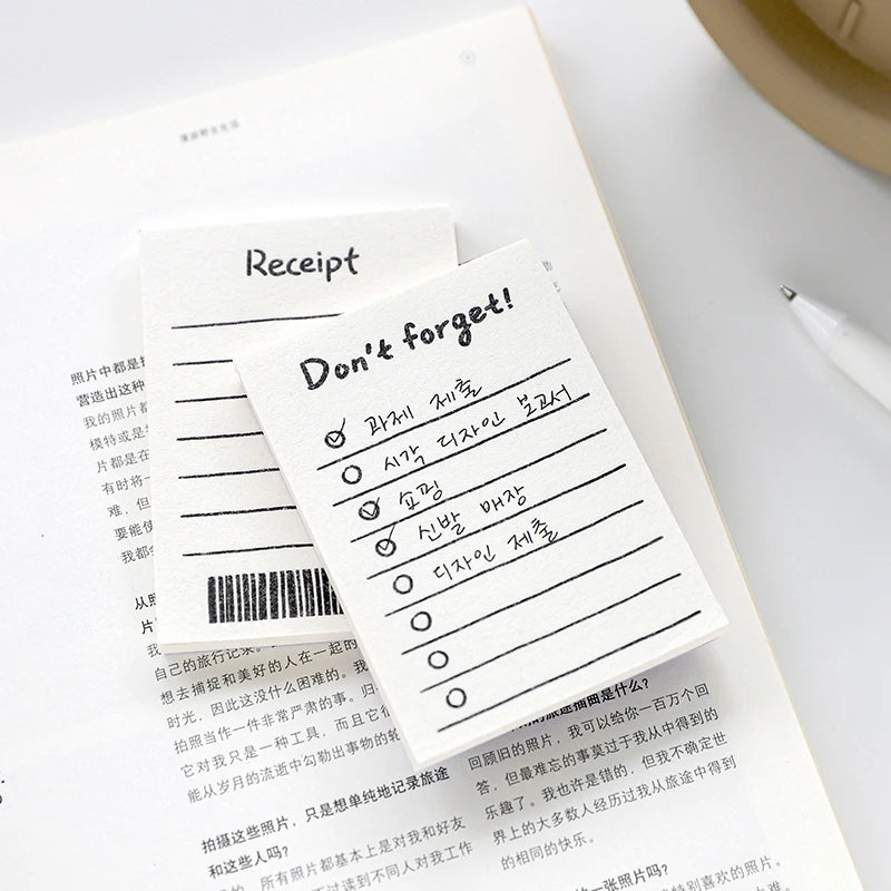 Journamm-Simplicity Cute Styles Memo Pad, Scrapbooking Decoration, Office Supplies, Creative Stationery Planner, Sticky Notes,