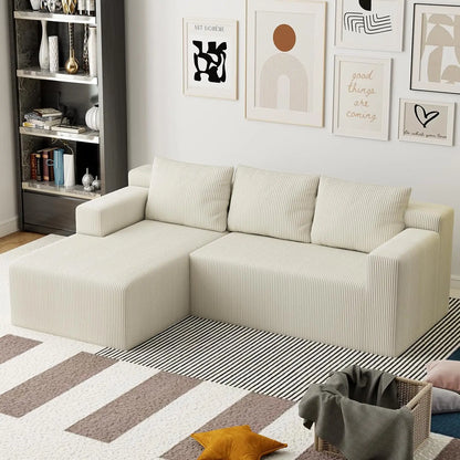 87" Cloud Couch, Boneless Couch for Living Room, Modular Sectional Sofa with Deep Seat, Small Couches for Small, Customized