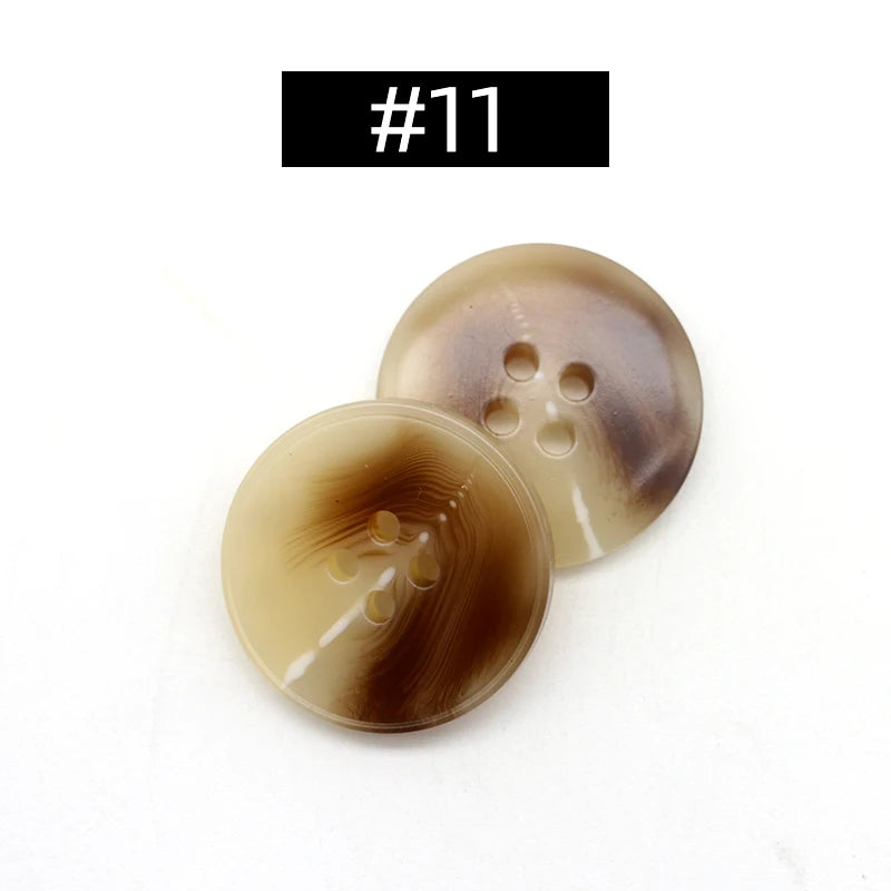 20pcs Resin 4 Holes Buttons Sewing Accessories Size Complete for Clothing Decorative Plastic Buttons Handmade DIY