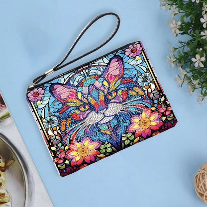 PU Partial Special Shaped Cartoon DIY Diamond Painting Wallet Purse Diamond Art Storage Clutch Purse Female Makeup Bag