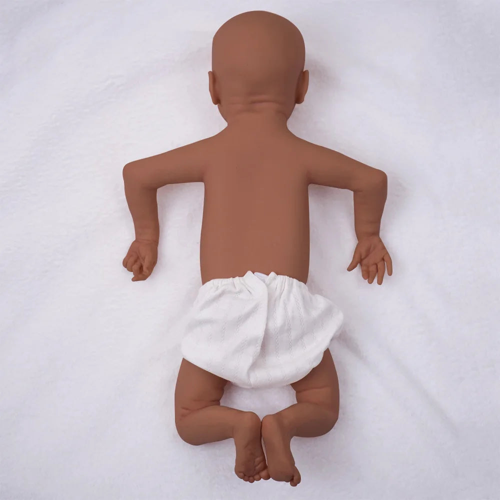 18.11 inch 2.8kg full body soft silicone baby girl reincarnation doll with real touch and mouth opening capability