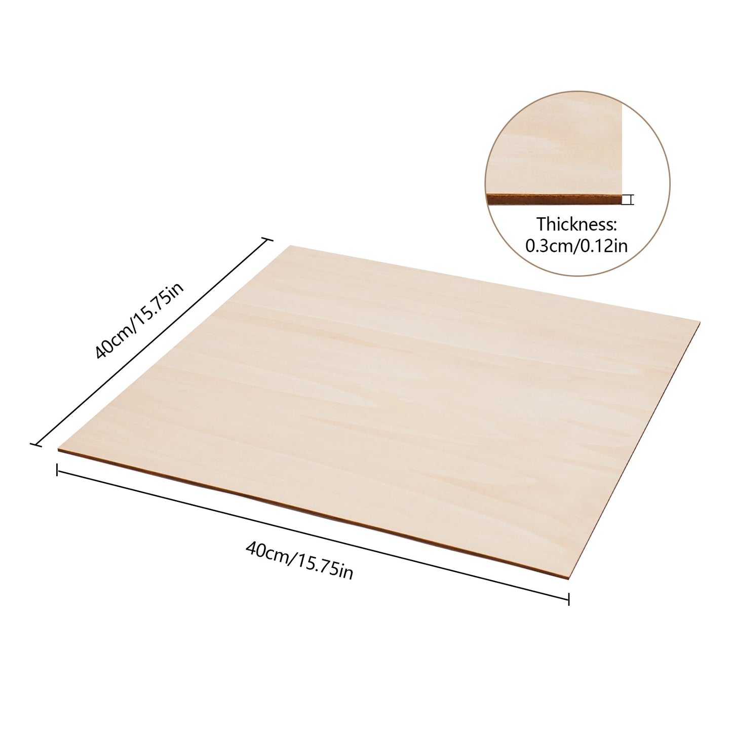 30PCS Board for Wood DIY Home Decor, Basswood Sheets, Rectangle Blank Wooden 3mm Thickness