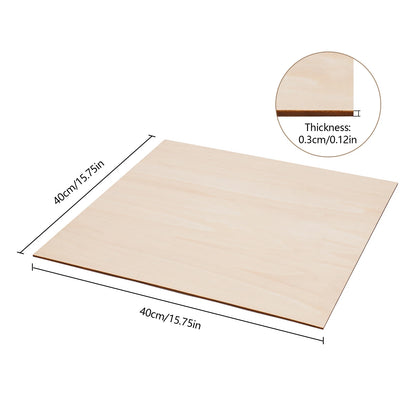 30PCS Board for Wood DIY Home Decor, Basswood Sheets, Rectangle Blank Wooden 3mm Thickness