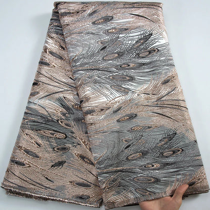 SJD LACE French Jacquard Lace Fabrics 2025 Latest African Brocade Tulle Lace Fabric for Sewing Women Wedding Party Dresses A3327