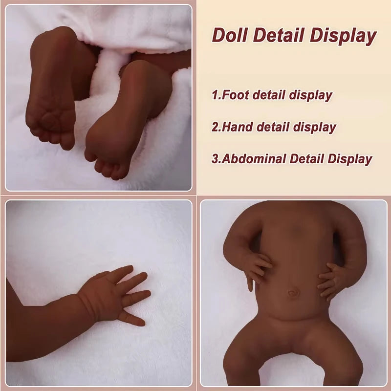18.5-inch (approximately 47.0 cm) simulation full silicone baby doll, lifelike reincarnation doll, toy and collectible version