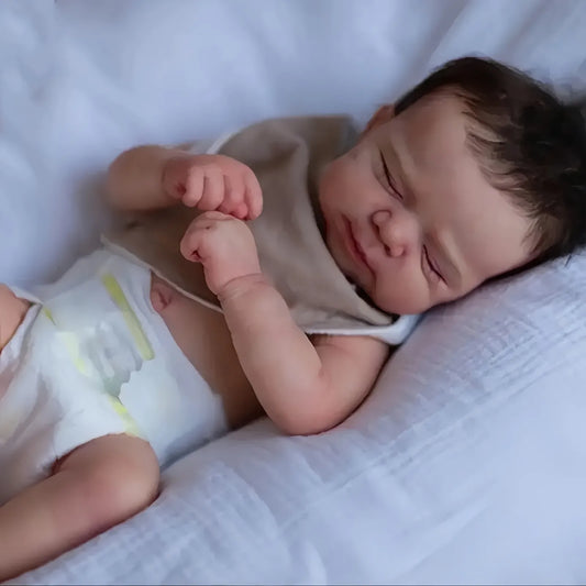 Risbecko 19 inch Already Painted Finished Reborn Baby Doll - Handmade Reborn Preemie Baby Newborn Kids Toy Gift Girl Dolls