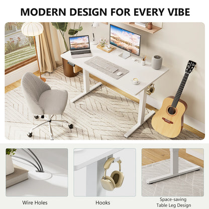 MCQ Electric 63x24 Inch Standing Office Computer Desk Ergonomic Height Adjustable Gaming Table for Home Office Use Workstation