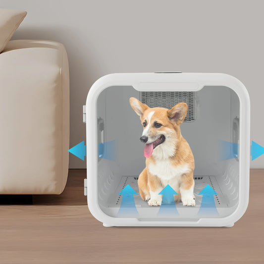 71 L / 64.47 Qt Pet Dryer Box, 1-4 Gears Speed Adjustable, Quiet Smart Drying Blower for 2-3 Cats & Small Dogs 110-125V