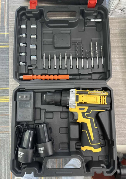 Rechargeable Electric Hand Drill, Pistol Drill, Electric Screwdriver, Household Impact Hand Drill Tool,Use MT Battery