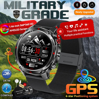 Forerunner 570 GPS Smart Watch 3ATM Waterproof  AMOLED Screen MULTI-BAND GNSS Compass Altimeter Flashlight Sports Smartwatch Men