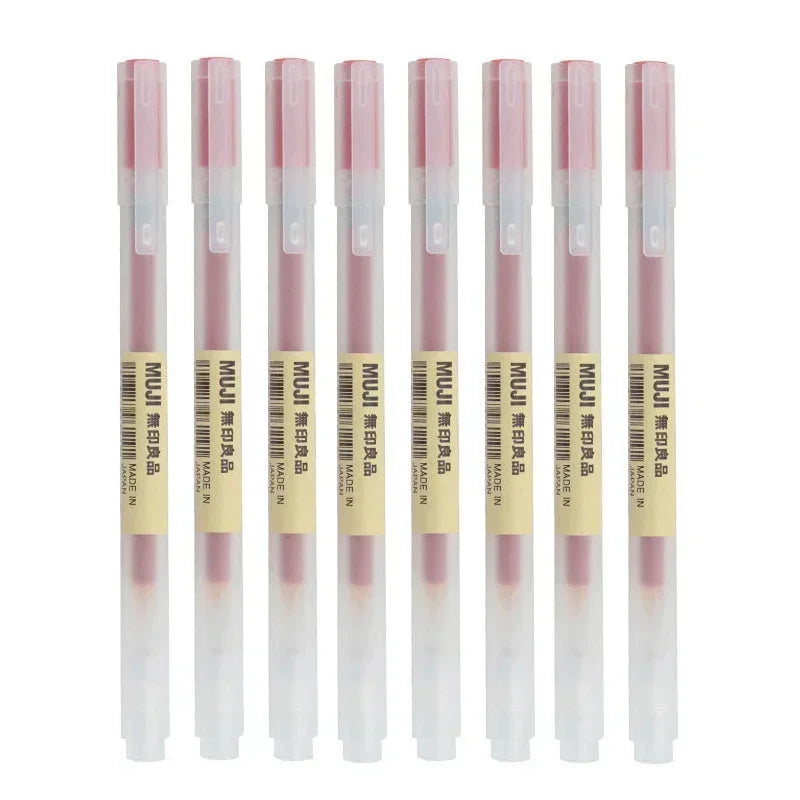 6/8Pcs/Set MUJIs Gel Pen Black/Red/Blue 0.38/0.5mm Ink Japan Color Pen Office School Ballpoint Pen Japanese Kawaii Stationery