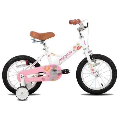 JOYSTAR Kids Bike for Ages 2-7 Years kids, 12 14 16 Inch Girls Bikes with Doll Seat & Streamers, Boys Bike with Flag & Plate