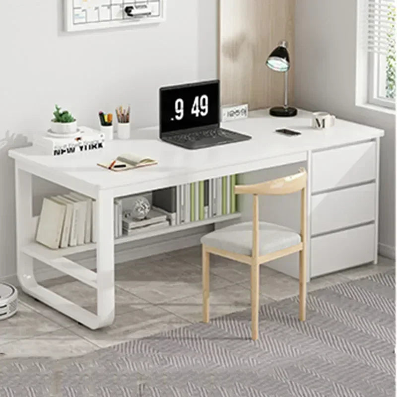 Drawers Study Office Desk Bedroom Student Setup Organizers European Computer Desk Floor Legs Mesa De Computador Modern Furniture