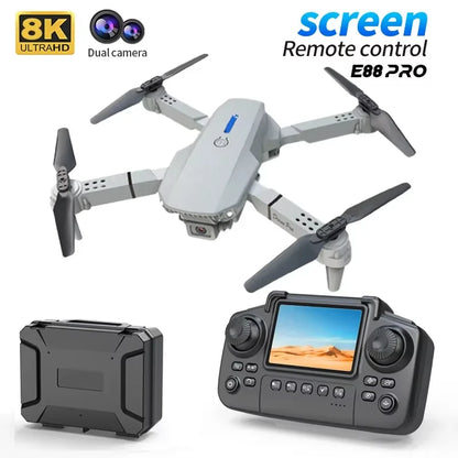 E88PRO Drone 8K 5G HD Dual Camera Aerial Photography Remote control screen display Control Aircraft Quadcopter