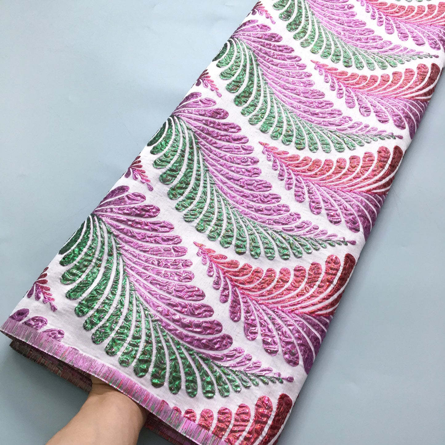 SJD LACE African Damask Lace Fabric 2025 High Quality French Gild Brocade Jacquard Lace For Women Wedding Party Dresses Sew 4012