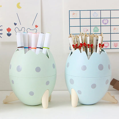 Cute Dinosaur Egg Detachable Pen Holder Organizer Pencil Pot Container Stationery Office Desktop Ornament Storage Box Kids Gift
