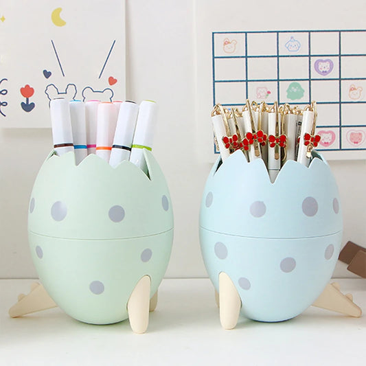 Cute Dinosaur Egg Detachable Pen Holder Organizer Pencil Pot Container Stationery Office Desktop Ornament Storage Box Kids Gift