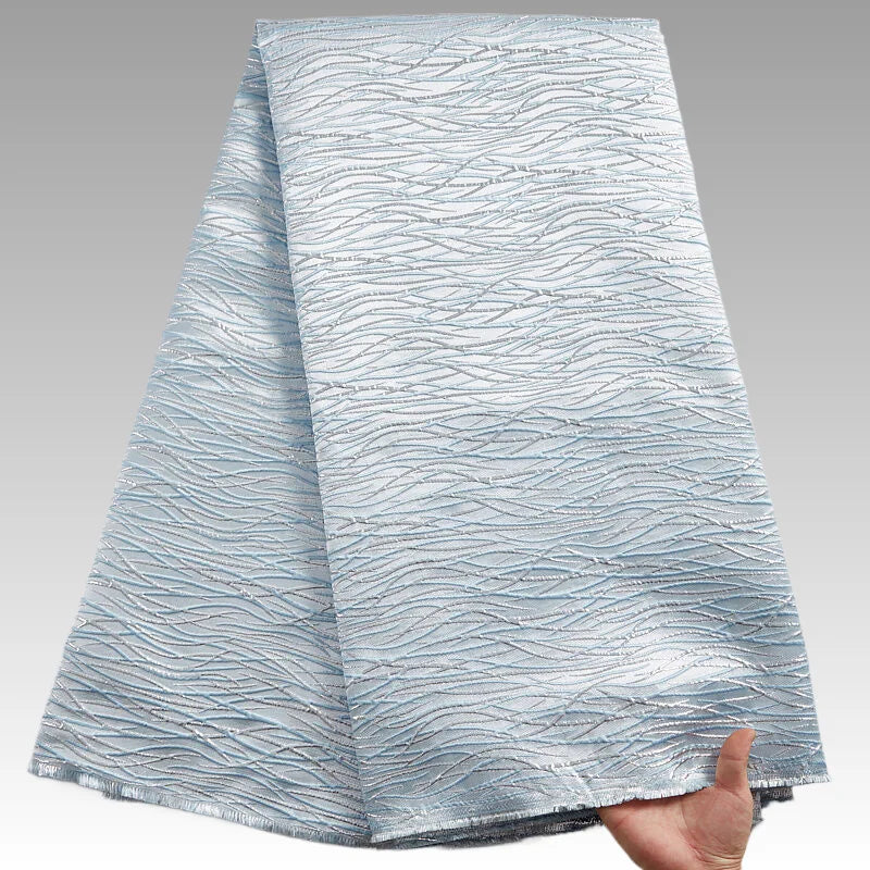 Luxury African Damask Jacquard Lace Fabric 2025 High Quality 5 Yards Nigerian Brocade Lace Fabric for Women Sewing Dress Party