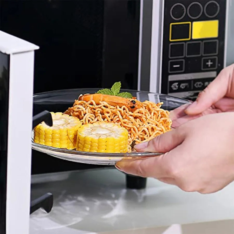 8 Pack Clear Glass Dessert Plates 7.5 for Serving Salad Appetizers Snacks and Fruit Ideal for Dinner Parties and Everyday Use D