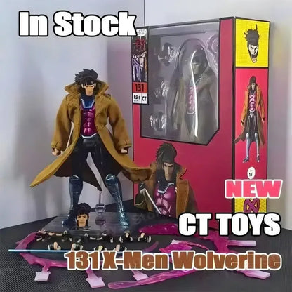 In Stock Ct Toys Gambit Figure Mafex 131 X-Men Wolverine Shf Anime Action Figure Figurine Statue Model Customized Gifts Kids Toy